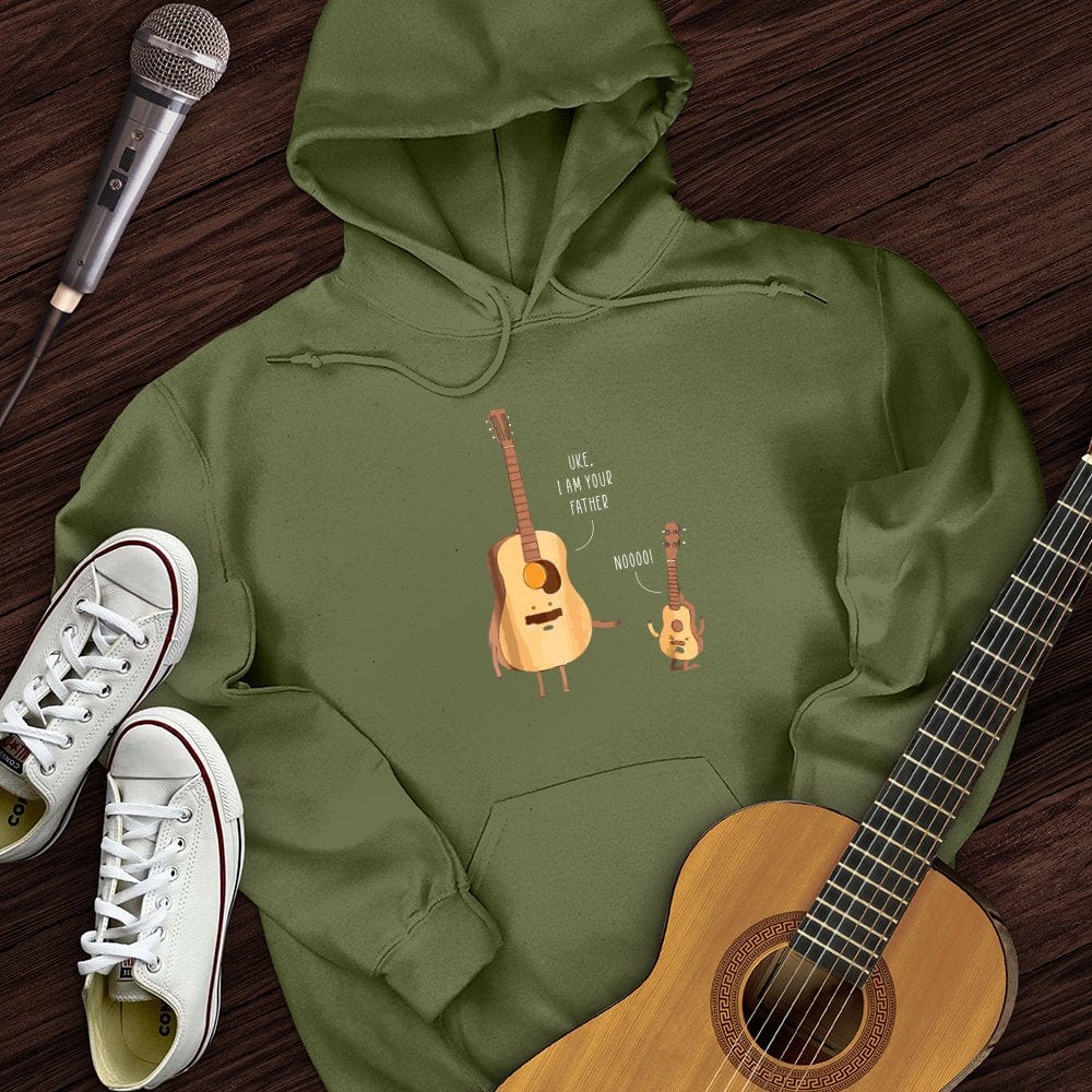 Printify Hoodie Military Green / S Uke, I Am Your Father Hoodie