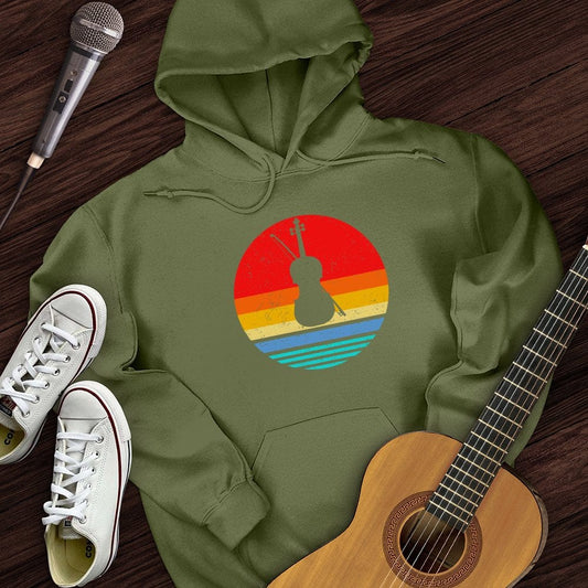 Printify Hoodie Military Green / S Vintage Violin Hoodie