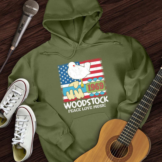 Printify Hoodie Military Green / S Woodstock 1969 Hoodie