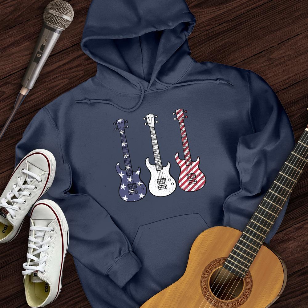 Printify Hoodie Navy / S American Guitars Hoodie