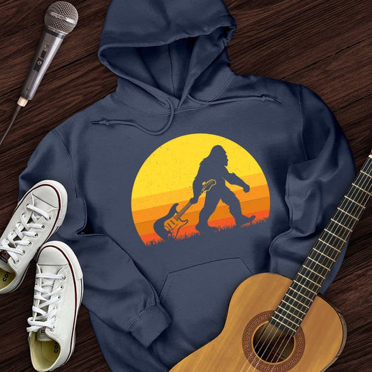 Printify Hoodie Navy / S Bigfoot Dragging Guitar Hoodie