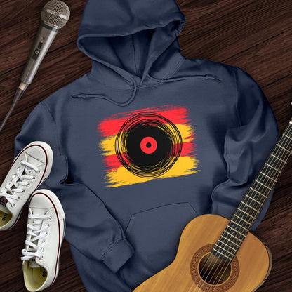 Printify Hoodie Navy / S Cartoon Record Hoodie