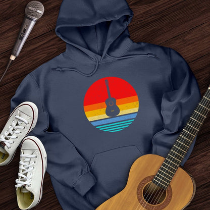 Printify Hoodie Navy / S Colorful Vintage Guitar Hoodie