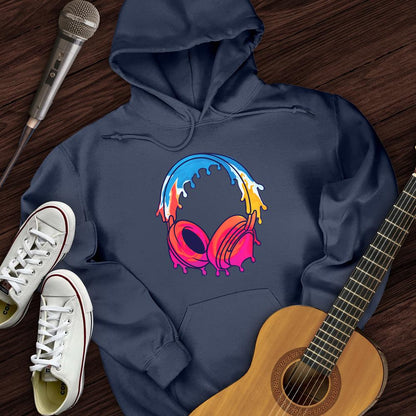 Printify Hoodie Navy / S Drip Headphones Hoodie