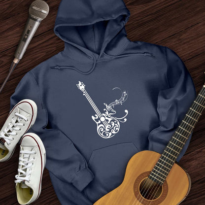 Printify Hoodie Floral Guitar Hoodie