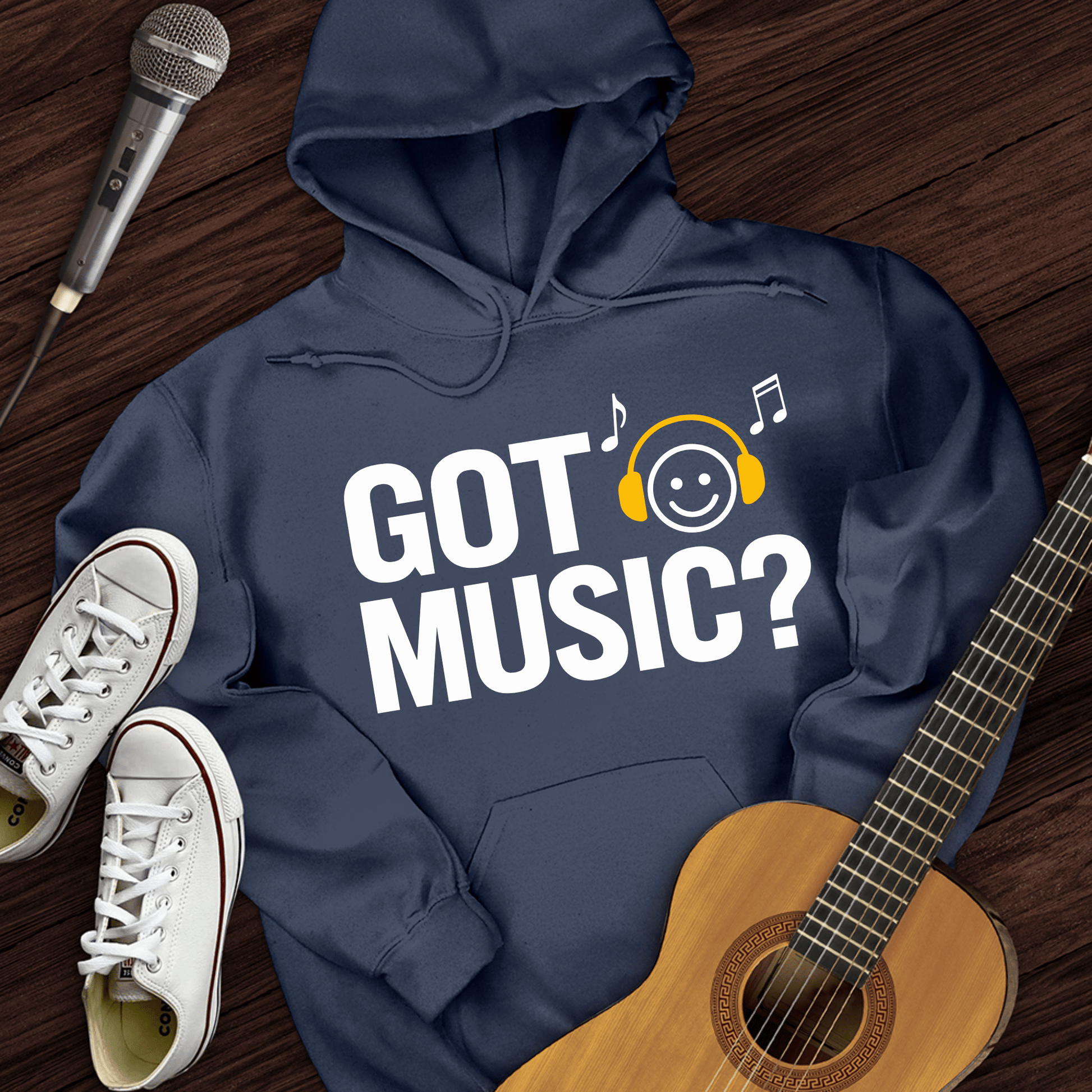Printify Hoodie Navy / S Got Music Hoodie