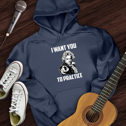 Printify Hoodie Navy / S I Want To Practice Hoodie