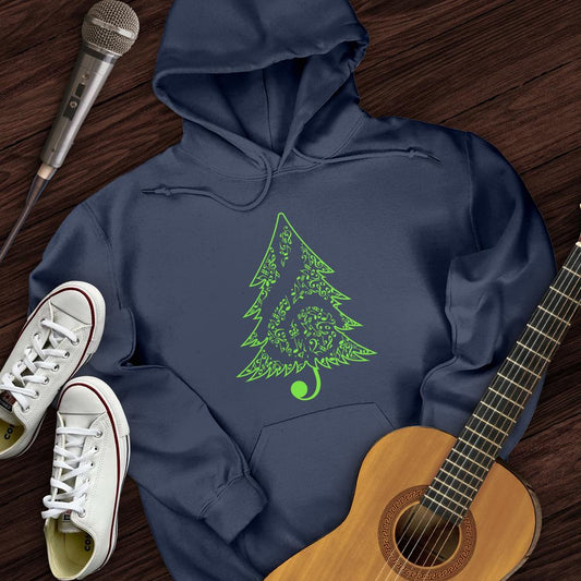 Printify Hoodie Navy / S Merry Christmas Tree Hoodie