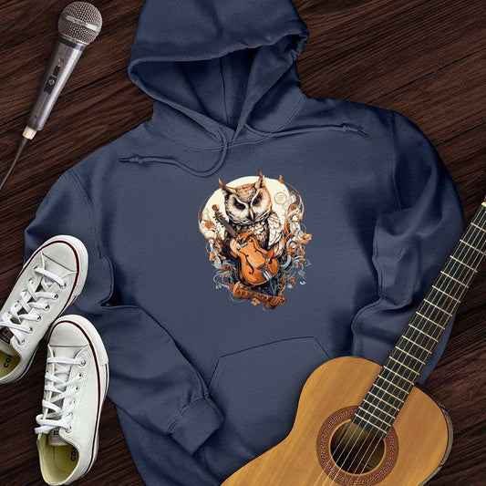 Printify Hoodie Navy / S Owl Violin Hoodie