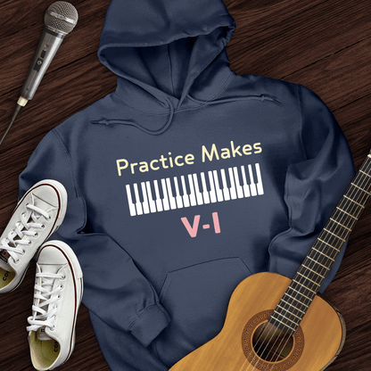 Printify Hoodie Navy / S Practice Makes Hoodie