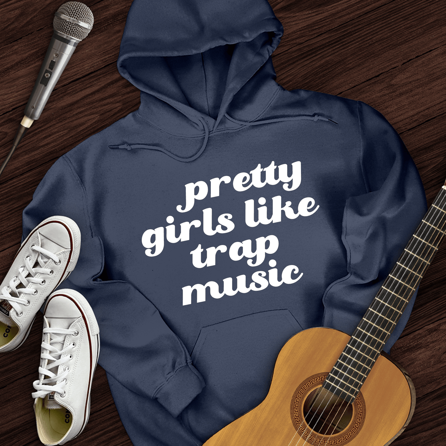 Printify Hoodie Navy / S Pretty Girls Like Trap Music Hoodie