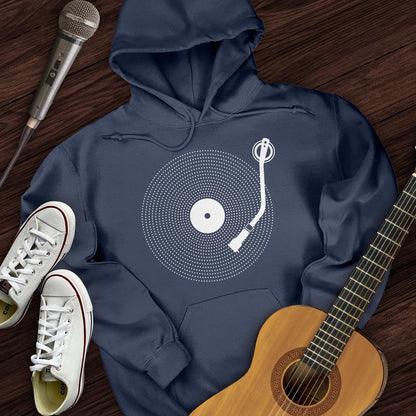Printify Hoodie Navy / S Simple Record Hoodie