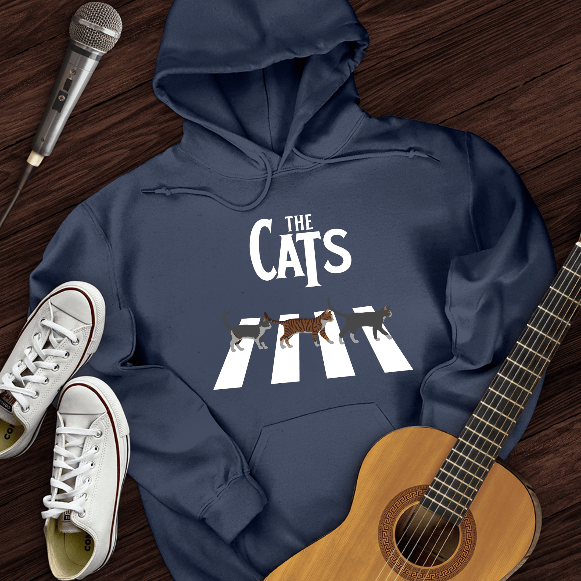 Printify Hoodie Navy / S The Cats Hoodie