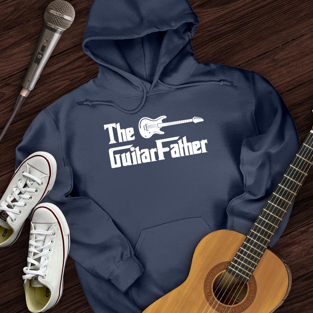 Printify Hoodie Navy / S The Guitar Father Hoodie