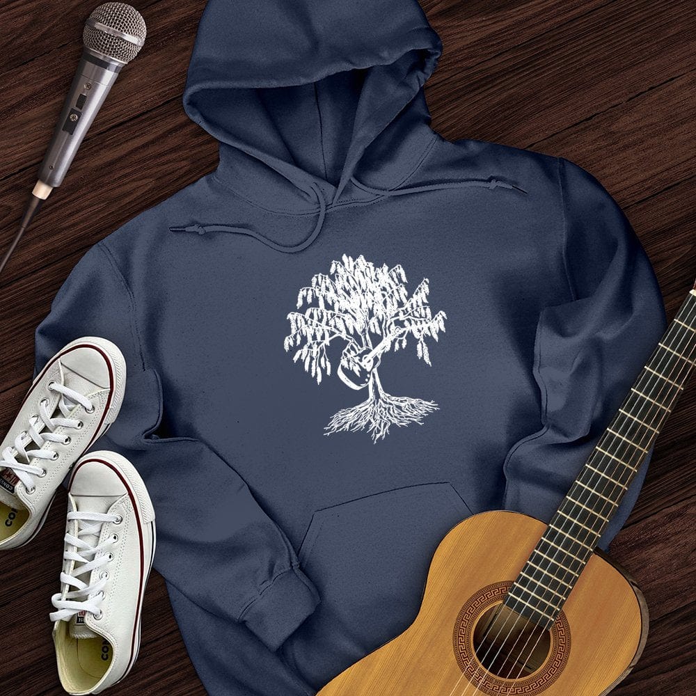 Printify Hoodie Navy / S Weeping Willow Guitar Hoodie