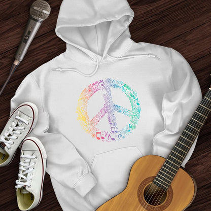 Printify Hoodie Peace Sign Hoodie