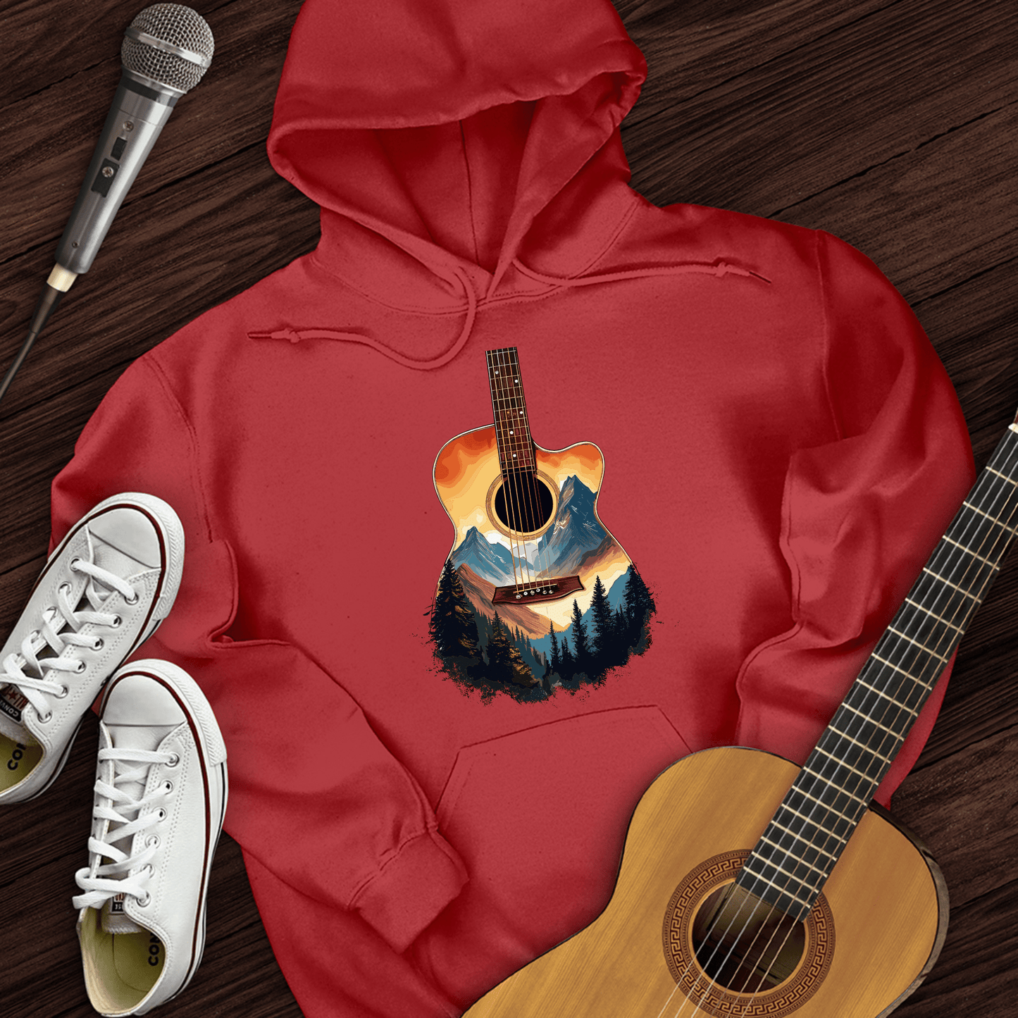 Printify Hoodie Red / S Acoustic Heaven Hoodie