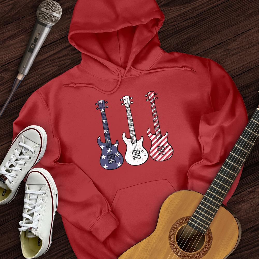 Printify Hoodie Red / S American Guitars Hoodie