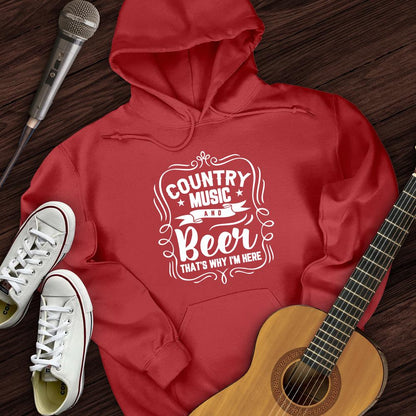 Printify Hoodie Red / S Beer and Country Hoodie