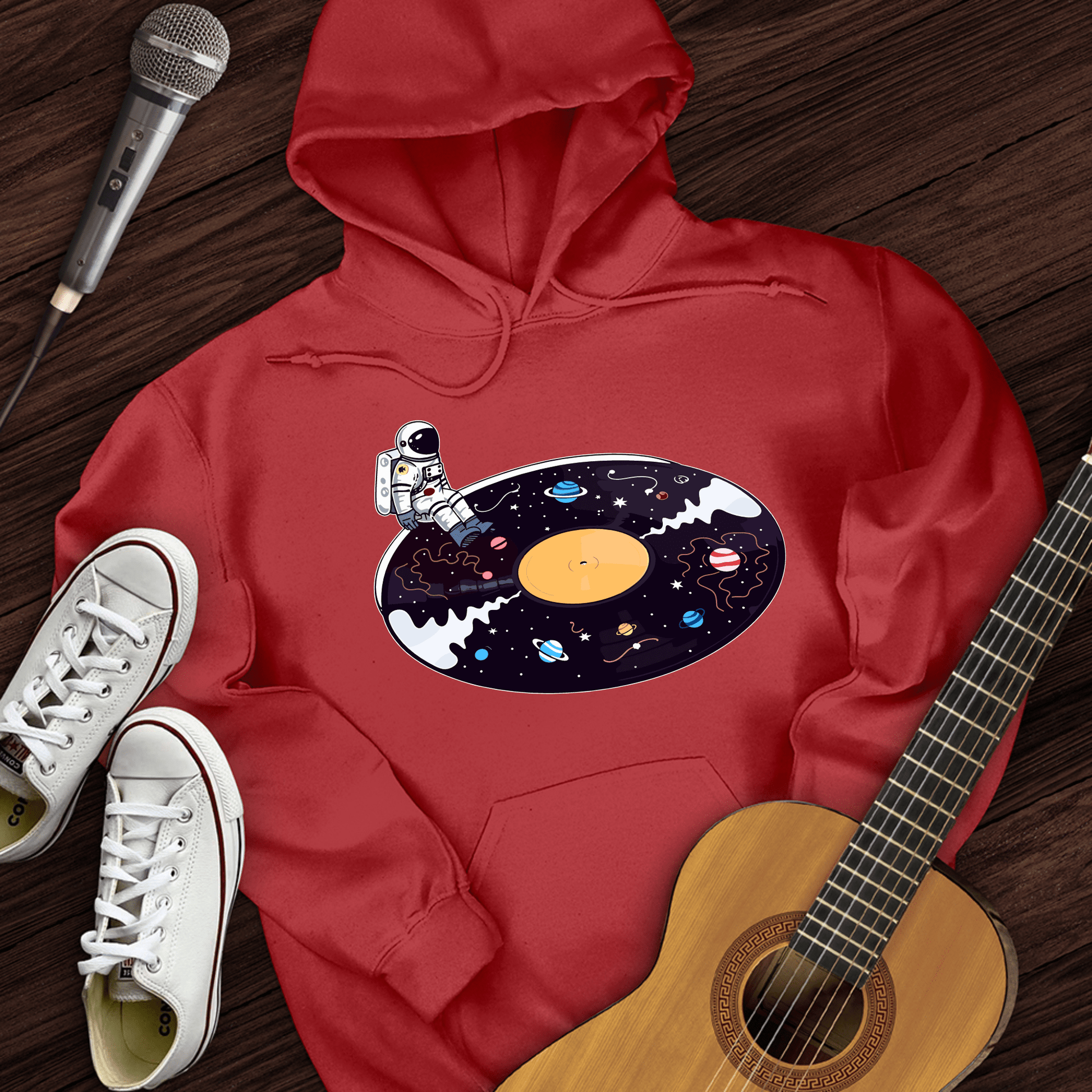 Printify Hoodie Red / S Cosmic Vinyl Hoodie