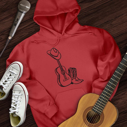 Printify Hoodie Red / S Country Acoustic Hoodie