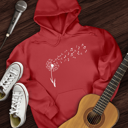 Printify Hoodie Red / S Dandelion Notes Hoodie