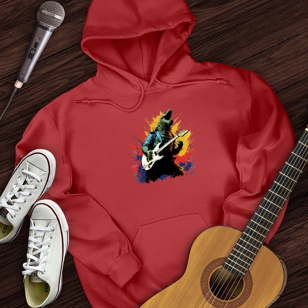 Printify Hoodie Red / S Dino Rocker Hoodie