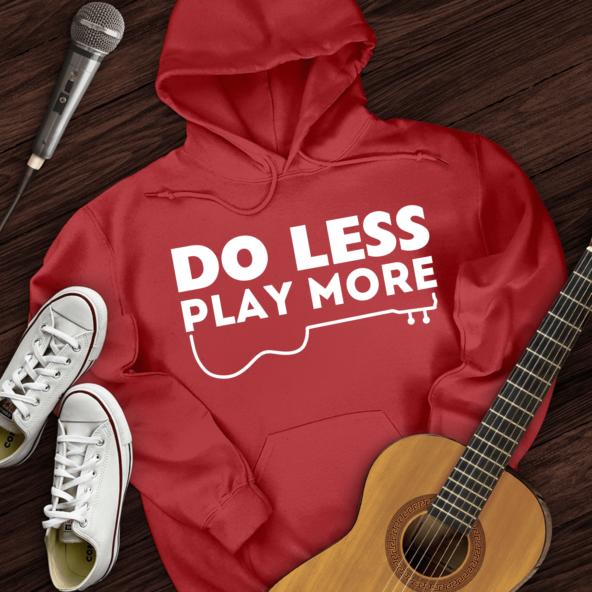 Printify Hoodie Red / S Do Less Hoodie