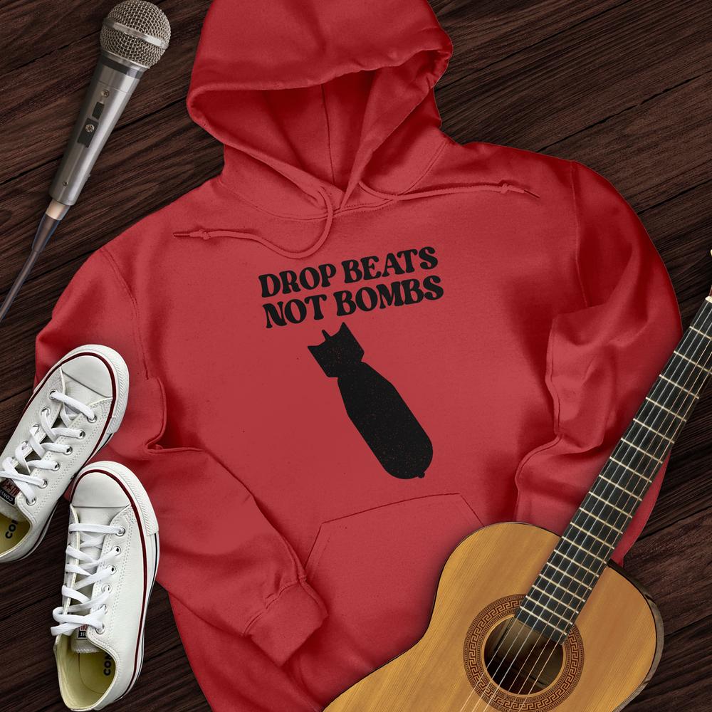 Printify Hoodie Red / S Drop Beats Hoodie