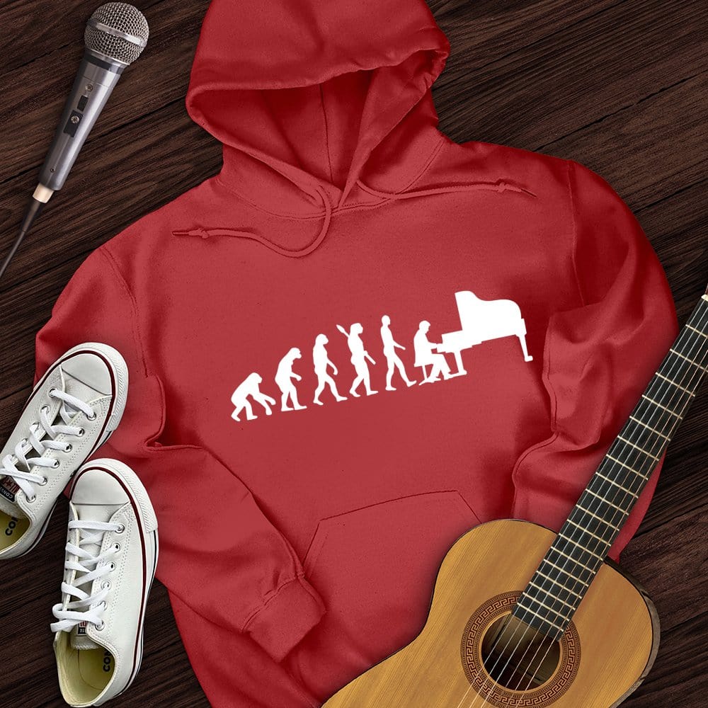 Printify Hoodie Red / S Evolution Of Pianist Hoodie