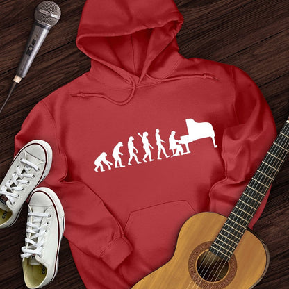 Printify Hoodie Red / S Evolution Of Pianist Hoodie