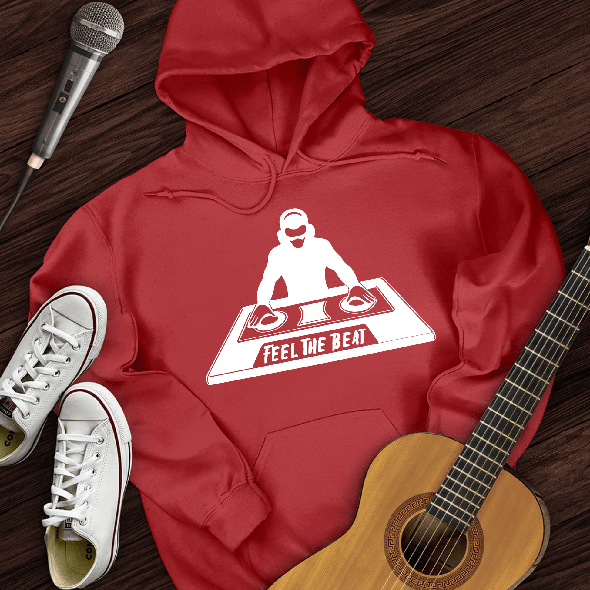 Printify Hoodie Red / S Feel The Beat Hoodie