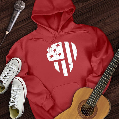 Printify Hoodie Red / S Flag Pick Hoodie