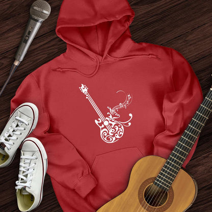 Printify Hoodie Floral Guitar Hoodie