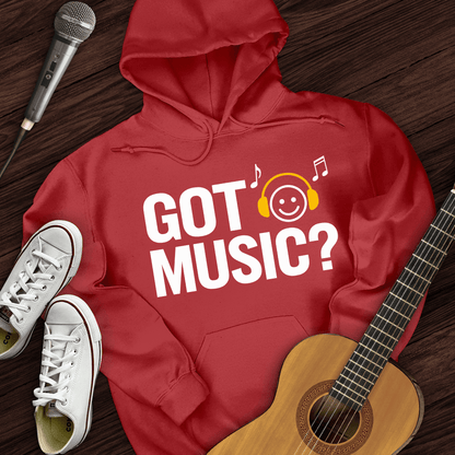 Printify Hoodie Red / S Got Music Hoodie
