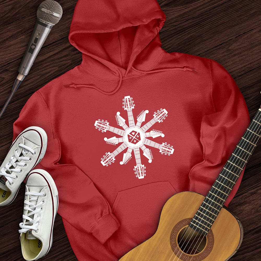 Printify Hoodie Guitar Snowflake Hoodie