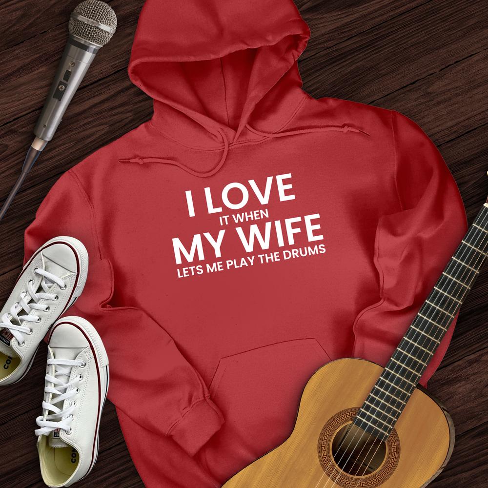 Printify Hoodie Red / S I Love When My Wife Hoodie