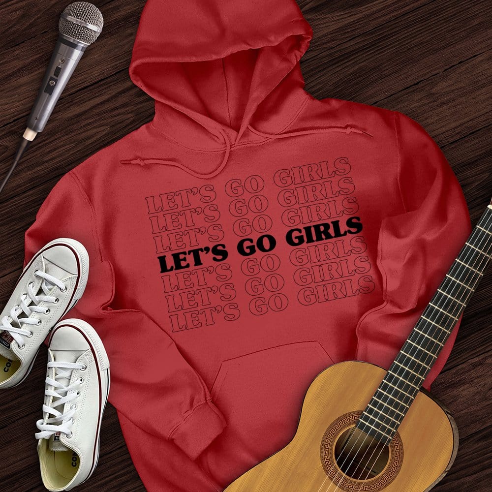 Printify Hoodie Red / S Let's Go Girls Hoodie