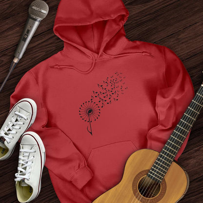 Printify Hoodie Red / S Music Note Dandelion Hoodie