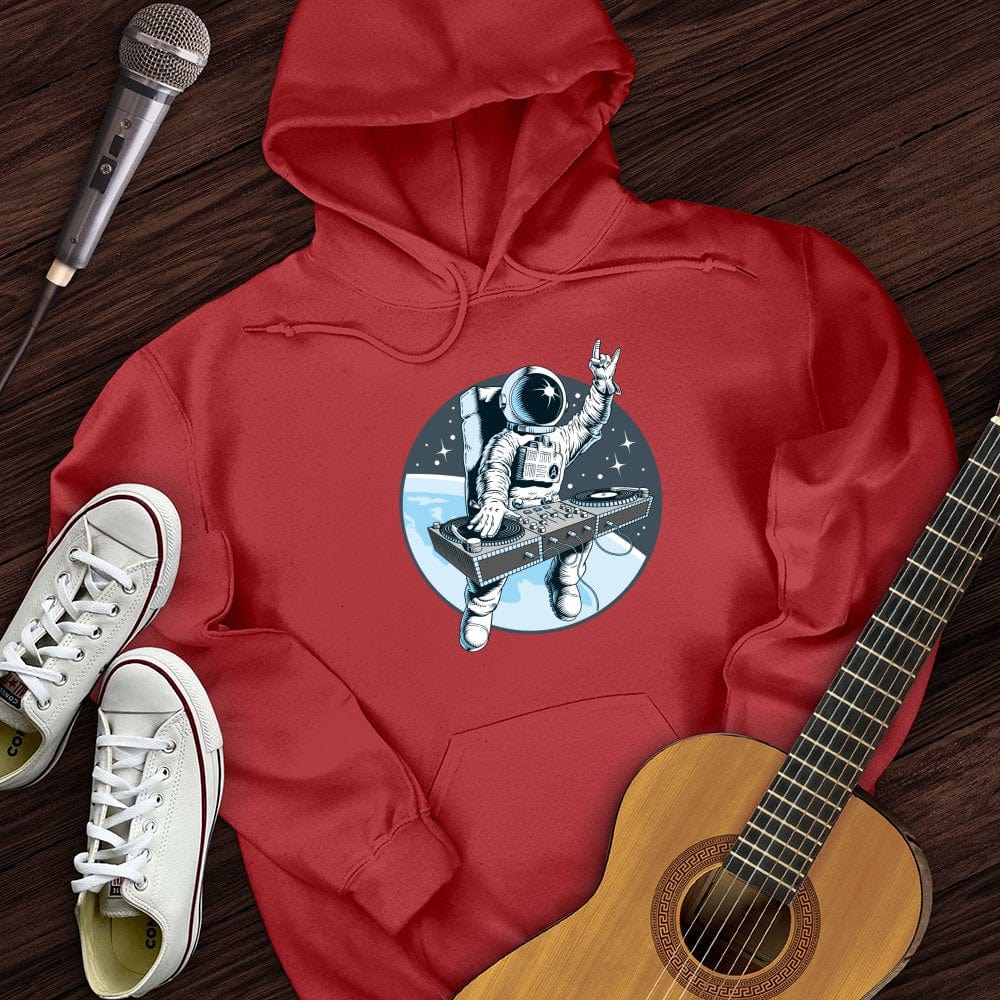 Printify Hoodie Red / S Outer Space DJ Hoodie