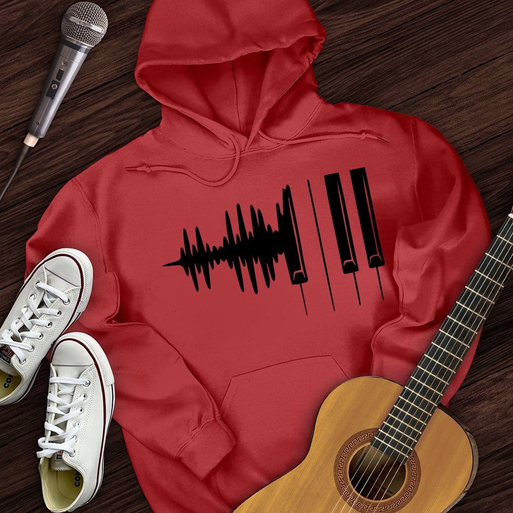 Printify Hoodie Red / S Piano Hoodie