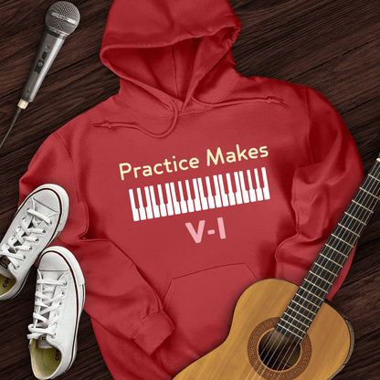 Printify Hoodie Red / S Practice Makes Hoodie