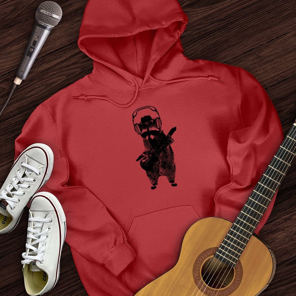 Printify Hoodie Red / S Racoon Rocker Hoodie