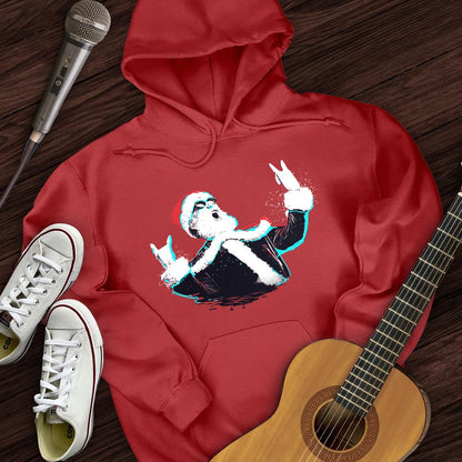 Printify Hoodie Red / S Rock and Roll Santa Hoodie