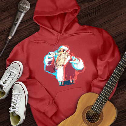 Printify Hoodie Red / S Santa On The Mic Hoodie