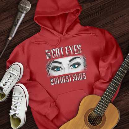 Printify Hoodie Red / S She's Got Eyes Hoodie