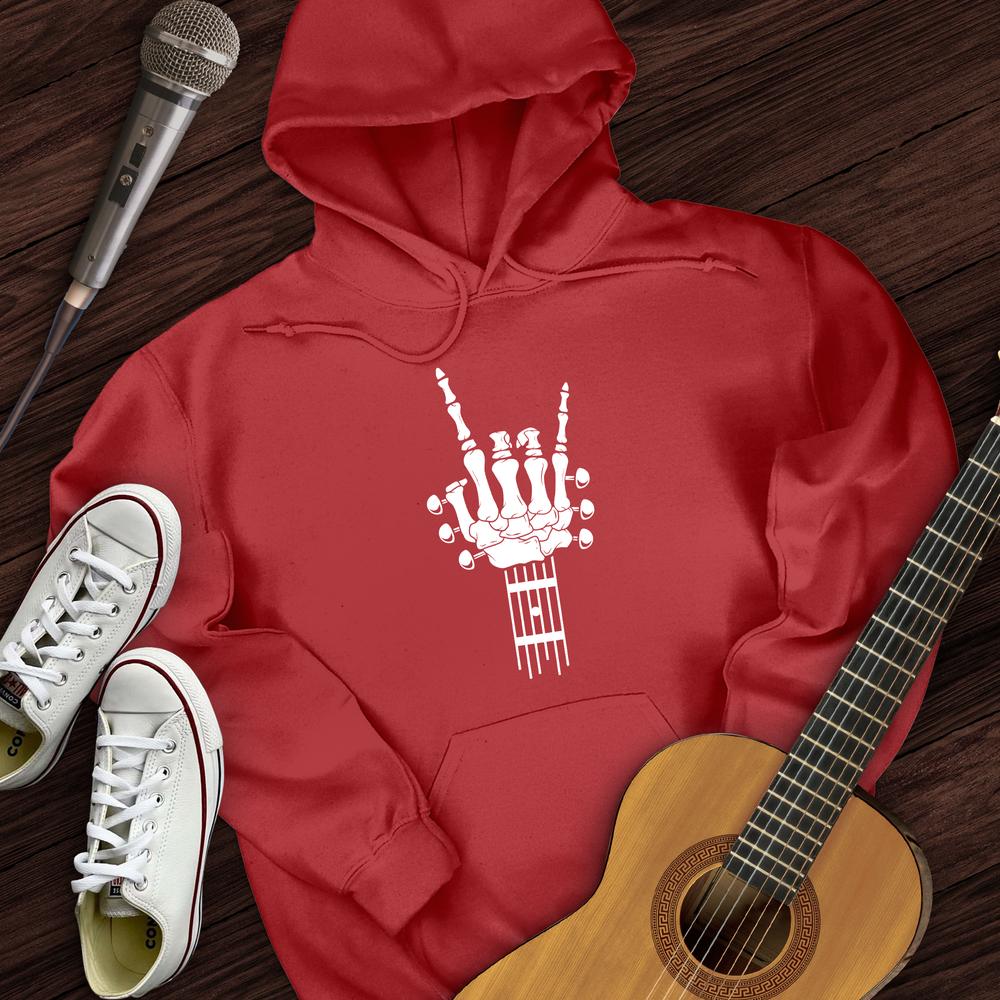 Printify Hoodie Red / S Skeleton Guitar Hoodie