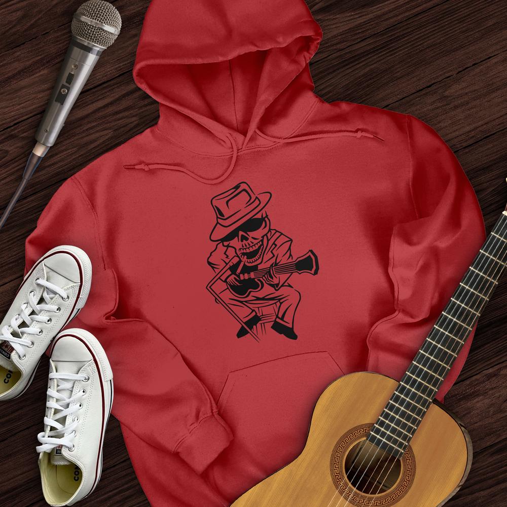 Printify Hoodie Red / S Skeleton Musician Hoodie