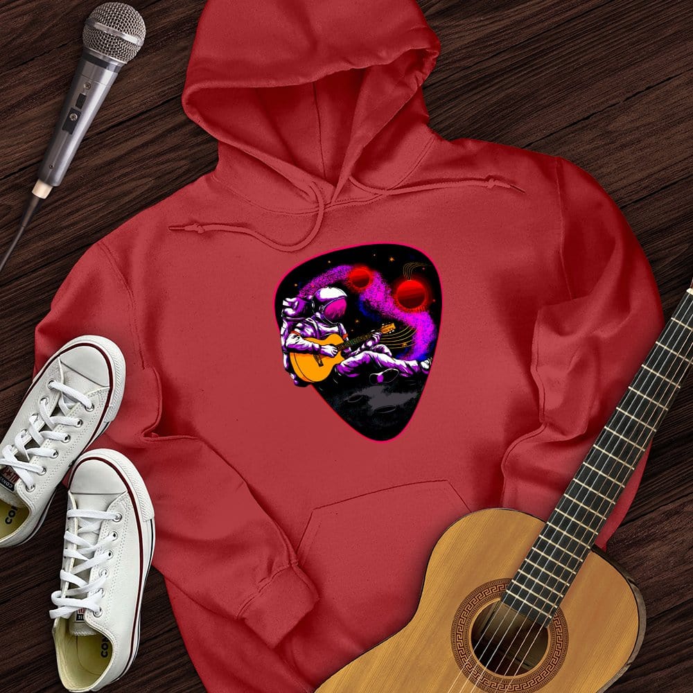 Printify Hoodie Red / S Space Guitar Plectrum Hoodie