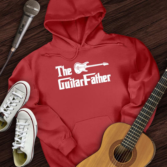 Printify Hoodie Red / S The Guitar Father Hoodie